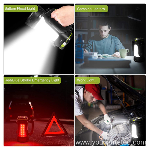 Portable rechargeable LED search light work light